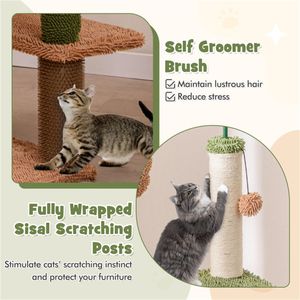 Albero per Gatti di Lusso a Più Livelli, Grande Cuccia per Gatti da Interno con Stile Classico e Minimalista, Tiragraffi in Legno e Sisal - Product Image 6