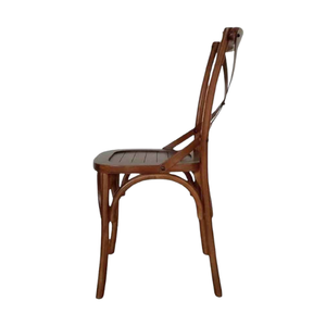 Sillas de banquete de ratán a precio mayorista, muebles de teca, sillas de madera maciza con respaldo cruzado para bodas y eventos - Product Image 2