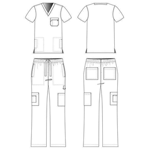 Uniforme de Trabajo para Enfermeros, Camiseta de Manga Corta con Bolsillos para Hombres, Uniformes Médicos - Product Image 6