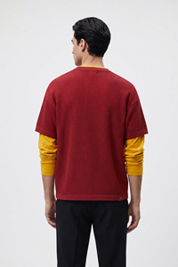 Men's Oversized Waffle Knit T-Shirt Long Sleeve Double Layer Waffle Tee Shirts Men Windproof Double Layer Waffle <b>TShirt</b> Mens - Product Image 3