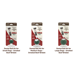 Kit de Pelotas Dentales TropiClean para Perros de Diferentes Tamaños (Pelota Kong + Gel de Limpieza de 1 onza)* Paquete Variado - Product Image 1