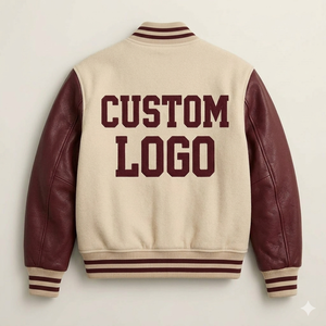 Wholesale <b>Men</b> Embroidered Varsity OEM Custom Logo Stand Collar Front <b>Long</b> Sleeves Casual <b>Jacket</b> for <b>Men</b> Top Selling - Product Image 5