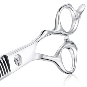 Harbor Industry Japanese Steel Notch Cut <b>Thinning</b> Scissor <b>Mirror</b> Polish Barber Hairdressing Tool 6 Inch Right-Handed Long Handle - Product Image 2