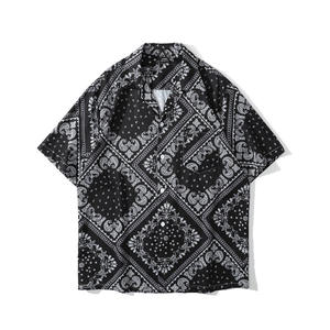 เสื้อเชิ้ตฮาวายลายเพสลีย์ แขนสั้น สไตล์ลำลองสำหรับวันหยุดพักผ่อน ผลิตจากผ้าสแปนเด็กซ์/โพลีเอสเตอร์ ระบายอากาศได้ดี แห้งเร็ว เป็นมิตรต่อสิ่งแวดล้อม - Product Image 1