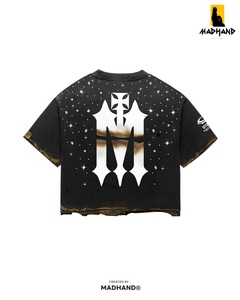 Black Galaxy SFN Graphic Tank <b>Top</b> & Shorts Set | <b>Rhinestone</b> Streetwear Two Piece Set| OEM Private Label Manufacturer - Product Image 4