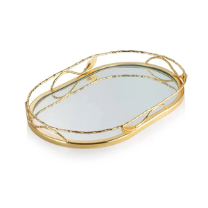 Bandeja de Metal Pulido de Diseño, Hecha a Mano, Rectangular, Decoración de Mesa Estilo Campestre Francés - Product Image 1