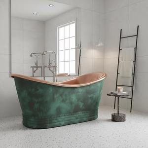 Bañera de Cobre Sólido Hecha a Mano, Bañera con Patas de Estilo Vintage para Espacios de Baño Elegantes y una Experiencia de Spa Relajante - Product Image 3