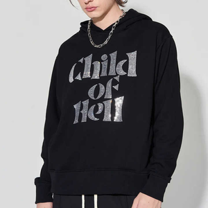 Sweat à capuche zippé pour homme, tendance, avec logo en strass, très demandé, anti-rétrécissement, en tissu de qualité supérieure - Product Image 4