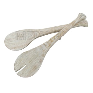 Classic Wooden Salad Server <b>Set</b> Eco Friendly Sustainable Flatware Serving <b>Spoon</b> <b>Fork</b> <b>Set</b> for Giveaways Events Gift Use - Product Image 1