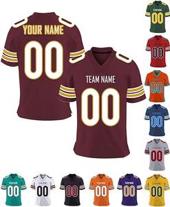 Personnalisez votre propre maillot de football cousu/imprimé avec nom et numéro personnalisés, maillot de football américain dégradé pour hommes et garçons - Product Image 4