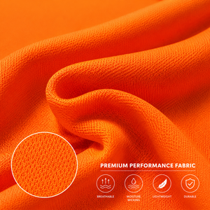 Women's Orange Crew Neck Short Sleeve T-Shirt 100% Cotton Jersey Casual Fit Regular Length Breathable Solid Color - Product Image 5