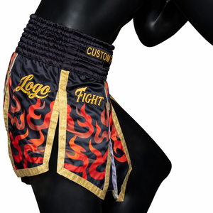 Pantalones Cortos de Entrenamiento de Muay Thai MMA para Hombre, Sublimación Personalizada, Satén Transpirable y Ligero, Logotipo Personalizado en la Parte Delantera - Product Image 6