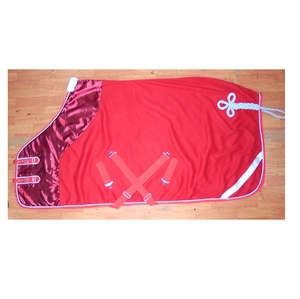 Alfombra cálida de lana Polar para caballos, alfombra personalizada de lana Polar para caballos, manta para montar a caballo, buena calidad con diseño satinado y cingle - Product Image 1