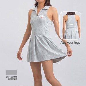 Women Sleeveless Sports Tennis <b>Skirt</b> Soft Nylon Golf Athleisure Dress Active Wear Loose Tennis Dress Made By TRIOTAKE INDUSTRY - Product Image 6