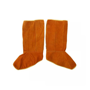 Cubrebotas de soldadura de cuero serraje de vaca, resistentes al fuego, de alta resistencia, a la abrasión, a la radiación y al calor. - Product Image 5