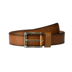 Ceinture en cuir formelle avec boucle rectangulaire en acier, en cuir de vachette noir massif, moulage monobloc, design durable, en vente - Product Image 2