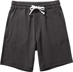 Shorts décontractés en molleton de coton de haute qualité, personnalisés, style streetwear, respirants, séchage rapide, manches courtes, taille mi-haute élastique, fabriqués au Pakistan - Product Image 1