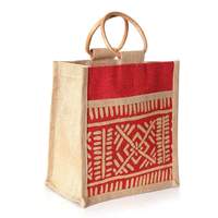 Sac fourre-tout en jute extra-large écologique avec fermeture à bouton, motif lapin de Pâques, haute qualité, imperméable, logo personnalisé pour les achats promotionnels