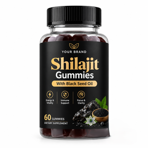 Gummies de Shilajit de Qualité Supérieure et Gummies d'Huile de Nigelle (60 unités) pour Adultes – Énergie et Soutien Cérébral – Fournisseur en Gros d'Inde - Product Image 2
