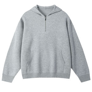 Pull-over sportif unisexe en gros d'usine 14GG, sweats à capuche tricotés personnalisés pour hommes - Product Image 3