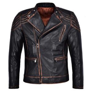 Veste en cuir véritable pour homme, nouveau design, tendance streetwear, vêtements d'extérieur, douce et confortable, vêtements décontractés - Product Image 1