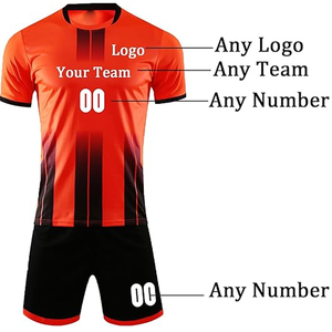 ชุดฟุตบอลสั่งทำพิเศษ ระบายอากาศ แห้งเร็ว ไซส์ใหญ่ เสื้อโพลีเอสเตอร์ กางเกงขาสั้น ชุดทีมพิมพ์ลายแบบซับลิเมชั่น ชุดกีฬา OEM - Product Image 5