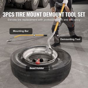 Attrezzo Manuale per Montaggio/Smontaggio Pneumatici in Acciaio 22.5-24.5 Pollici con Supporto Extra per il Tallone, Strumento per Rimozione Pneumatici Tubeless - Product Image 5