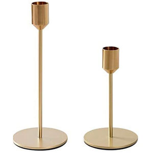 Tall Handmade Metal Taper Candle Holder Iron Pillar <b>Candlestick</b> Stand Polished Gold <b>Black</b> Rose Gold Silver for Home Tables Decor - Product Image 4