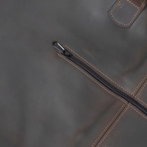 Premium Luxury <b>Leather</b> Suit Carrier Handmade Heavy-Duty Garment Bag Zipper Casual Simple Business Travel Luggage - Product Image 5