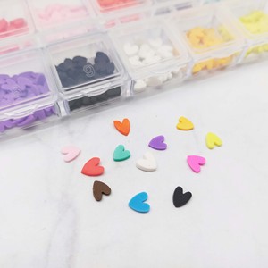 Polymer Clay Heart Slice Miniature Dollhouse <b>Accessories</b> Assorted Colors DIY Craft for ages 14+ - Product Image 1