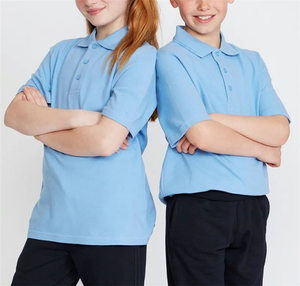 Uniformes Escolares al por Mayor Unisex 100% Algodón Manga Larga Uniformes para Estudiantes de Primaria y Secundaria Camisetas Tipo Polo - Product Image 1