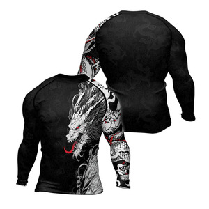 Premium Men Slim Fit Knitted <b>Compression</b> <b>Shirt</b> Sublimation Print Gym Workout Moisture Wicking Lightweight Long Sleeve - Product Image 6