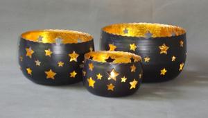 Exclusive Metal Handmade <b>Lanterns</b> With Glasses And Antiquing Finishes on <b>Lantern</b> and Candle <b>Tealight</b> Holder for Home Decor - Product Image 3