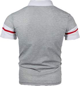 Chemises en coton pour hommes avec logo personnalisé, tricotées, respirantes, coupe ajustée, vente en gros OEM en vrac - Product Image 5