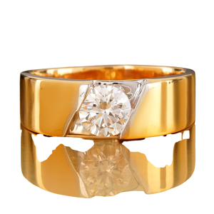 1.03 CT Lab Grown Oval Cut Diamond Mens <b>Ring</b> VVS-VS DEF Solitaire <b>Wedding</b> Band 14K Yellow White Gold <b>Cushion</b> Cut Diamond Clarity - Product Image 1
