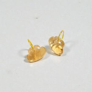 Breloques en citrine naturelle en forme de nuage avec boucle dorée, fournitures de fabrication de bijoux en pierres semi-précieuses faites à la main - Product Image 1