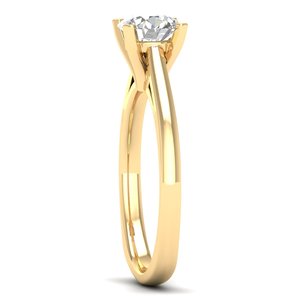 Bagues de fiançailles REYES en argent sterling 925, moissanite de laboratoire taille ronde 0,75 carat, bague à pierre unique, bijoux pour mariages et fêtes - Product Image 3