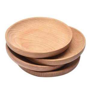 Assiette de service de luxe en bois de manguier, faite à la main, finition polie, design classique, non toxique, écologique, sans BPA, compatible micro-ondes - Product Image 1