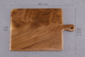Grande planche à découper en bois d'acacia avec poignée - Product Image 4