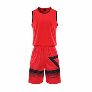 Conjunto de Camiseta de Baloncesto Roja para Hombre, Camiseta sin Mangas con Pantalones Cortos de Cintura Elástica, Estampado Sublimado, Ropa Deportiva que Absorbe la Humedad - Product Image 1