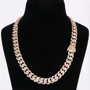Exclusive Designer Men's <b>925</b> <b>Sterling</b> <b>Silver</b> Hip Hop Cuban <b>Chain</b> Gold Lab Grown Cut VVS Clarity Diamonds High Quality Jewelry - Product Image 5