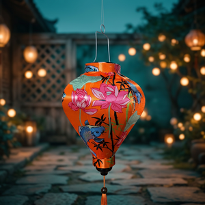 Farol Tradicional Vietnamita de Hoi An con Marco de Bambú para Decoración de Festivales y Uso como Adorno - Product Image 1