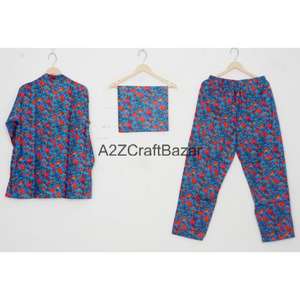 Ventes en gros de pyjamas pour femmes et hommes, de haute qualité, 100% coton, doux, lisses, luxueux, avec taille élastique, directement de l'usine - Product Image 4