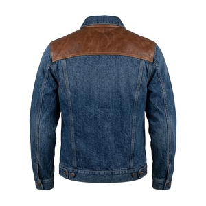 Veste en jean gothique vintage personnalisée pour homme, 100 % coton, délavée, style camionneur, vente en gros OEM, logo personnalisé - Product Image 2
