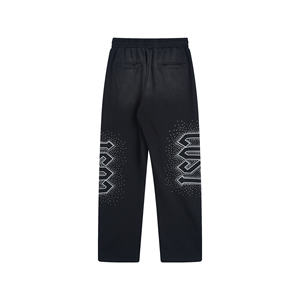 กางเกงวอร์มผู้ชายผ้าคอตตอนหนานุ่มคุณภาพสูง ประดับด้วยคริสตัล สไตล์วินเทจ ลุคสบายๆ สำหรับเล่นกีฬา - Product Image 2