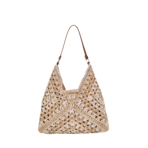 Bolso de Hombro Grande Estilo Bohemio Tejido, Venta al por Mayor, Regalo para Damas de Honor, Bolso de Playa, Bolso de Paja Natural para la Playa - Product Image 2