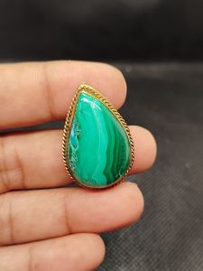 Piedra Preciosa de Malaquita Natural de Alta Calidad, Ranurada, de la Mejor Calidad, para la Fabricación de Joyería de Macramé, Piedras Preciosas Sueltas - Product Image 3