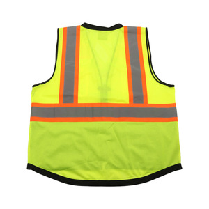 เสื้อกั๊กนิรภัยโพลีเอสเตอร์ระบายอากาศได้ดี ปิดด้วยซิป เสื้อกั๊กลำลอง เสื้อคลุมสะท้อนแสงสำหรับฤดูร้อน เสื้อกั๊กนิรภัยคอวีมีกระเป๋า - Product Image 3