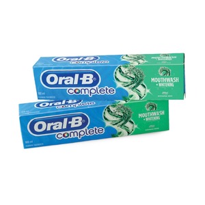 Pasta Dental Oral-B de Primera Calidad para Adultos, Blanqueadora, para Dientes Sensibles, con Fragancia a Menta, Hierbas y Melocotón, Anti-Caries, para Uso Doméstico - Product Image 1