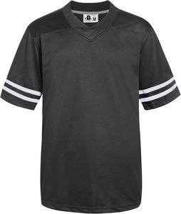 Maillot de football violet à col en V et manches courtes, uniforme respirant en polyester unisexe pour adulte - Product Image 5